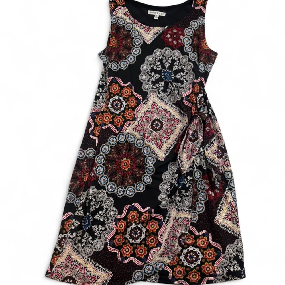 Robbie Bee Mandala Print Dress - Women's Large - Boho Flowy Statement